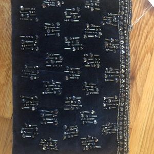 Loft velvet clutch bag